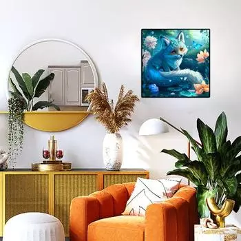 5D пейзаж алмазная живопись лес ручей животное лиса узор руки навыки улучшить снятие стресса алмазное искусство ремесло