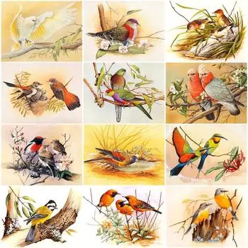 5d Полная Алмазная картина Птицы Мозаика Алмазная вышивка Творческий подарок Настенные картины Full Round 20x30CM