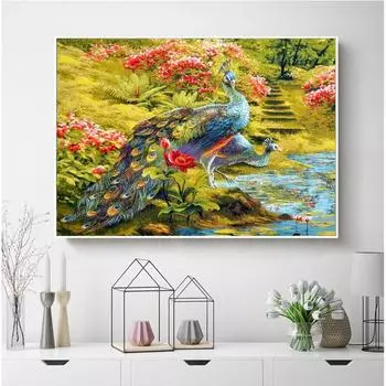 5D Полная Алмазная Мозаика Круглая Алмазная Картина Прибытие Цветок Домашний Декор Вышивка Крестом 20X30CM