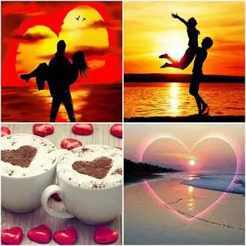 5D полная дрель алмазная живопись закат искусство горный хрусталь море DIY алмазная вышивка пейзаж пара любовь ремесло взрослые алмазный комплект Full Round 20x30CM