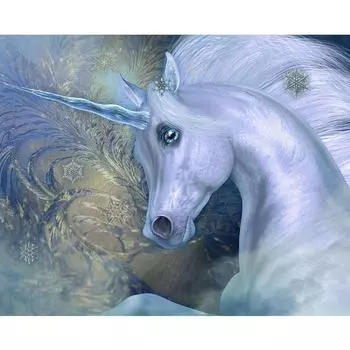 5d Полная квадратная/круглая алмазная картина, вышивка животных, единорог, картина из стразов, домашний декор, алмазное искусство Full Round 20X30CM