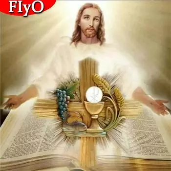5D полная квадратная круглая алмазная вышивка Иисус рукоделие Новое поступление алмазная живопись Религия подарок ручной работы украшение дома Full Round 30x30CM