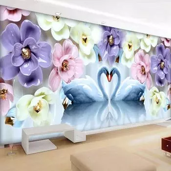 5D Полный дрель Алмазная картина Вышивка крестиком Картина Стиль Алмазная вышивка Кристалл Лебедь Мозаика Декор спальни