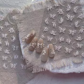 5D рельефные нарисованные вручную бабочки самоклеящиеся наклейки на ногти DIY украшения для ногтей аксессуары one size