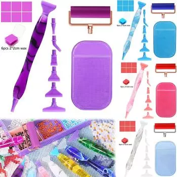5D Сменная ручка для алмазной живописи из смолы, сменные головки для ручек, ручки-сверла с клеем, роликовый лоток для глины, DIY-искусство, алмазная живопись