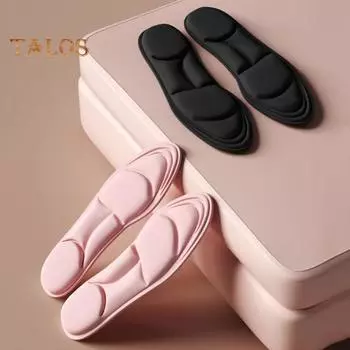 5D стельки для обуви Дышащие стельки для бега Спортивные стельки Поддержка свода стопы Подошвенный фасциит Подушечки для обуви Вставки из пены с эффектом памяти для всех видов обуви S розовый