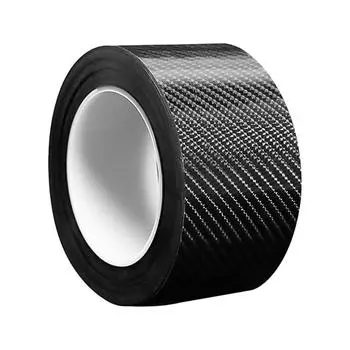 5D текстурированная пленка из углеродного волокна, наклейка для салона автомобиля, защита для порога, защита от столкновений, наклейка на бампер 3CM x 3M чёрный