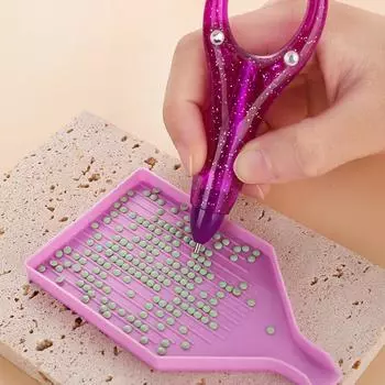 5D Удобная ручка для алмазной живописи с кристаллами, ручки-сверла с головками в виде ловушки для тигра, аксессуары для инструментов для нейл-арта и алмазной вышивки розы красного