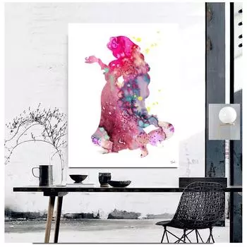 5d Вышивка крестом Diy Алмазная картина Мультфильм Русалка Принцесса Беременная женщина Алмазная картина 20X30CM