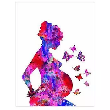 5d Вышивка крестом Diy Алмазная картина Мультфильм Русалка Принцесса Беременная женщина Алмазная картина 20X30CM