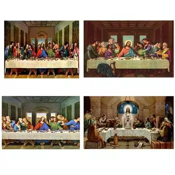 5DDIY Алмазная картина Украшение Портрет Последний ужин Алмазная вышивка Вода Алмазная картина Набор для вышивки крестом Ручная работа Full Round 20x40CM