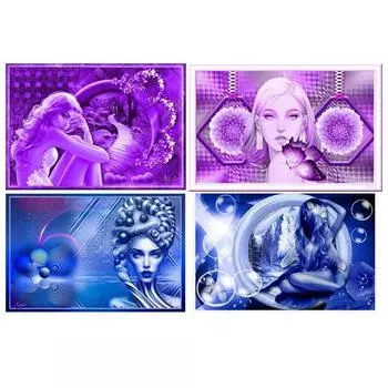 5DDIY Алмазная красочная фантазия мультфильм девушка бабочка фигурка вода алмазная мозаика художественное украшение новое поступление украшение Full Round 20x30CM