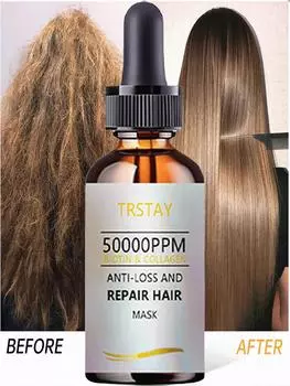 5G/15G/30G/50G/TRSTAY Смешанная маска для волос с кератином, биотином и маслом жожоба, восстановление и разглаживание секущихся кончиков, маска для глубокого разглаживания волос 5ml