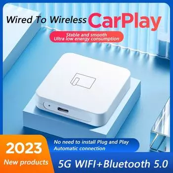 5G Bluetooth проводной к беспроводной Carplay для Apple Android AUTO AI Box Nissan Camry Mercedes Toyota Mazda Citroen A-udi Land Rover IOS