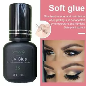 5G привитые ресницы УФ-гель долговечный водостойкий простой в эксплуатации клей для ресниц женские аксессуары чёрный