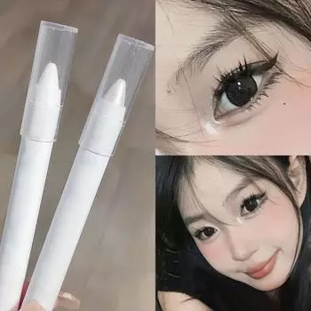 5G Тени для век Матовый белый перламутровый интенсивный стойкий цвет Устойчивый к размазыванию карандаш для теней для век для потрясающего макияжа глаз серебро белый