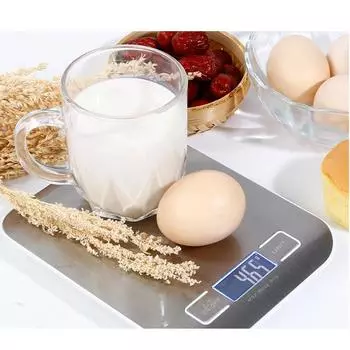 5kg/1g Portable Kitchen Scale Coffee Electronic Scale Stainless Steel Surface LCD Backlit Kitchen Food Scales Weighing Tool 5Kg