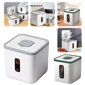 5KG Food Containers Bins with Measuring Cup Rice Airtight Storage Container Multi-Purpose Large Capacity for Rice Sugar Pasta серый