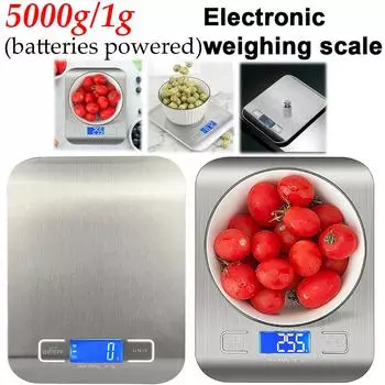 5Kg Kitchen Digital Scale Stainless Steel Precise Small Platform Scale Food Coffee Balance Digital Scale for Coffee Food Cooking