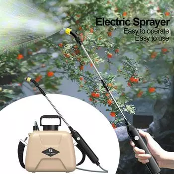 5L Electric Sprayer USB Rechargeable Handheld Sprayer Bottle 2 Modes Telescopic Handle 360 Rotating Nozzle Garden Watering Tool синий