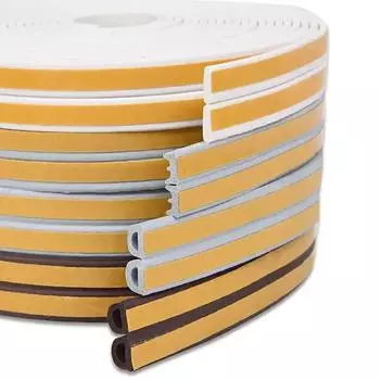 5M/10M Дверная/Оконная уплотнительная лента DIEP Самоклеящаяся акустическая пена Уплотнительная лента Изоляционная ветрозащитная резиновая прокладка 5M