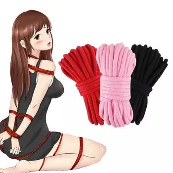 5м 10м мягкий хлопковый бондаж веревка ремень ограничения фэнтези секс веселье взрослая фэнтези сексуальная игрушка галстук страсть веревка взрослые игры для пары 5m