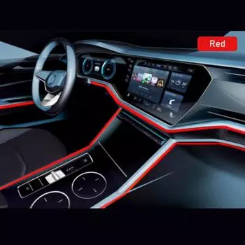 5M/3M/1M Автомобильный светодиодный атмосферный светильник DIY Гибкий светящийся EL провод Неоновый кабель Провод USB Лампа 2.3MM Светодиодная лента для салона автомобиля 1m белый