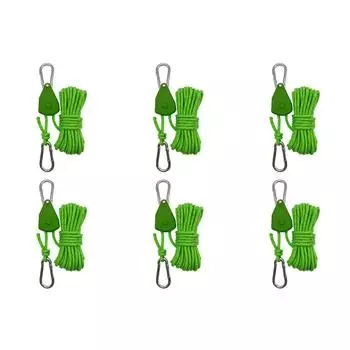 5M 4mm Outdoor Растяжки Регулируемые Светоотражающие для Кемпинга Пешего Туризма (зеленый)