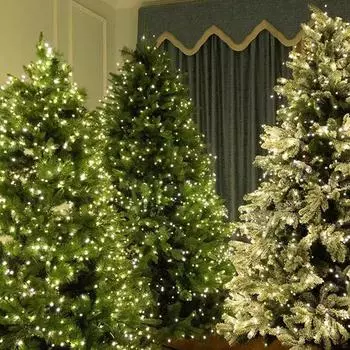 5M 50lamp Рождественская елка украшения аксессуары ротанговая гирлянда теплый белый цветной свет звездное небо растение украшение окна