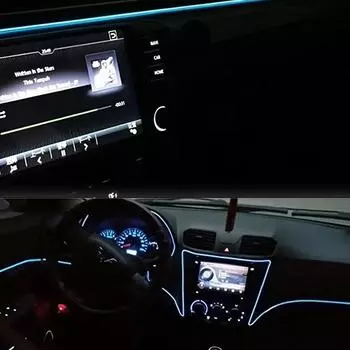 5M Atmosphere Lamp EL Cold Light Line With USB DIY Decorative Dash Board Console Auto LED Ambient Light Car Interior Accessories 5m красный