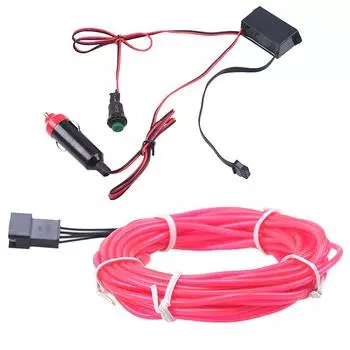 5M автомобильный стиль гоночный EL провод световая лента креативные светодиодные фонари гибкая неоновая трубка веревка дверь внешний внутренний свет жёлтый