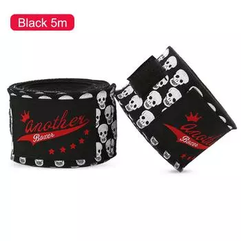 5M боксерские бинты эластичные дышащие запястные бинты для мужчин и женщин (5м Черный) КДЕ
