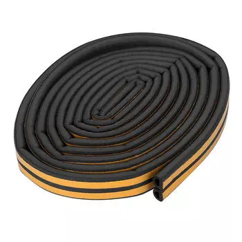 5M D / E / P / I Тип Foam Weather Draft Excluder Самоклеющиеся оконные дверные уплотнения Str чёрный