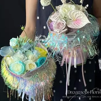 5M/мешок День святого Валентина Аксессуары Красочные кисточки DIY Букет Упаковка Бумага Цветочный магазин Многоцветный Креативный Декор