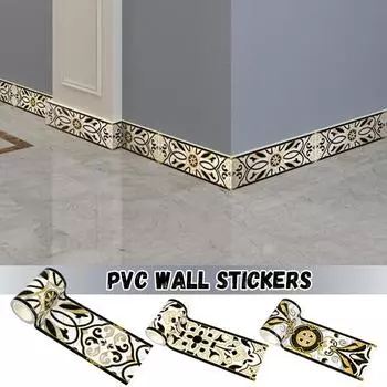 5M Наклейки на стену Водонепроницаемые ПВХ Самоклеящиеся настенные бордюры Плинтусы Наклейки на плинтусы для кухни Плинтусы 10x500cm