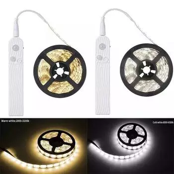 5M PIR датчик движения светодиодная лента 5V светодиодная подсветка под шкафом лента диодная лампа для шкафа кухня домашний декор лампа 0.5M