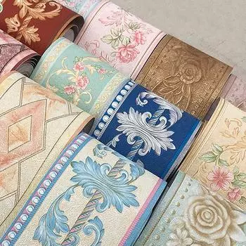 5M ПВХ самоклеящиеся наклейки на плинтус, цветочные наклейки на талию, водонепроницаемые 3D настенные бордюры для ванной комнаты, декор 5mx10.5cm