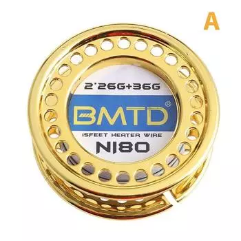 5M/Roll Ni80 сплавил провод Clapton для перестраиваемой катушки нагревательных проводов 2/3/4*26G+36G 2*26G+36G
