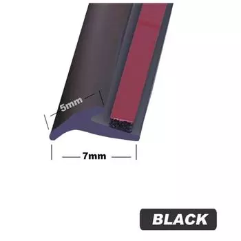 5M Slanted T Seal Strip Rubber Car Bumper Fender Trim Molding Weatherstrip Black