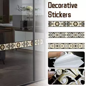 5M Водонепроницаемый плинтус самоклеящийся настенный стикер роскошный плинтус талия бордюр напольные наклейки 3D винтажные обои бордюры