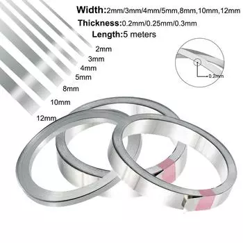 5м Запайщик Нагревательный провод Вакуумная машина Нагревательная полоса Упаковочная машина Плоская полоса из никель-хромового сплава 2x0.2mm