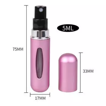 5ml Portable Bottom-Fill Aluminum Perfume Spray Bottle