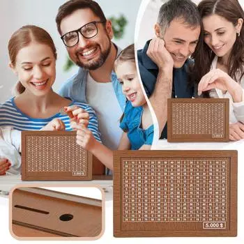 Цель экономии 5 мл: светло-коричневая деревянная копилка стоимостью 5000 долларов, детские подарочные деревянные поделки