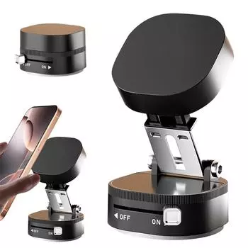 5ml Upgraded Magnetic Vacuum Phone Holder, 360° Adjustable Suction Cup Car Window Phone Mount, Car Cell Phone Holder For Cars Gyms Mirrors One Size чёрный