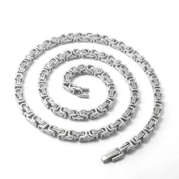 5MM/7MM Новое модное мужское хип-хоп ожерелье из нержавеющей стали улучшенное ожерелье браслет ювелирные изделия 7MM20.5CM