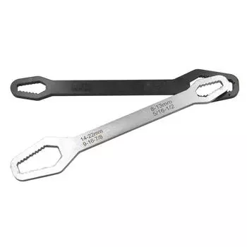 5mm Thick Long Double End Box Wrench 8-22mm Hexagonal Double End Solid Wrench for Tightening Multi Diameter Screws and Nuts Tool 8-22mm
