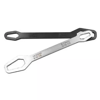 5mm Thick Long Double End Box Wrench 8-22mm Hexagonal Double End Solid Wrench for Tightening Multi Diameter Screws and Nuts Tool 8-22mm
