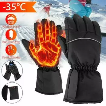 5Modes электрические перчатки с подогревом водонепроницаемые грелки для рук мотоцикл лыжи L чёрный