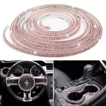 5мx5мм Автомобиль DIY Декоративные наклейки для автомобиля Кристалл Алмаз Украшения Аксессуары Двухрядные наклейки Автомобильный чехол для салона автомобиля