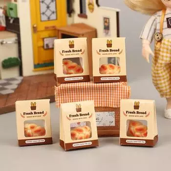 5Набор 1:12 кукольных домиков, имитация десерта, хлеб с упаковкой, кукольная кухня, еда, декор, игрушка, кукольный домик, декор, аксессуары as the picture